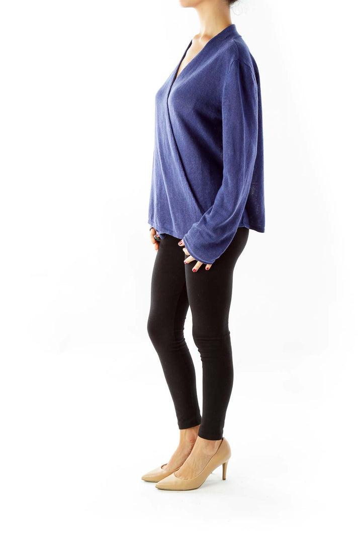 Blue Linen Sweater