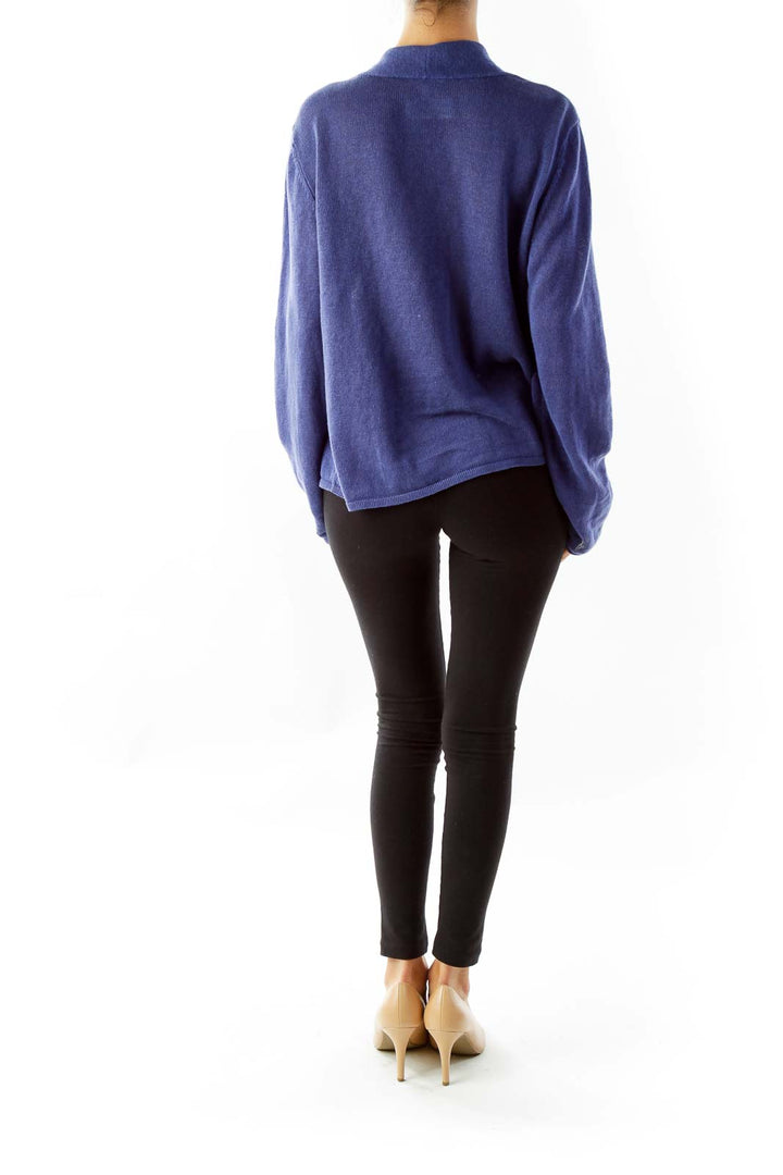 Blue Linen Sweater