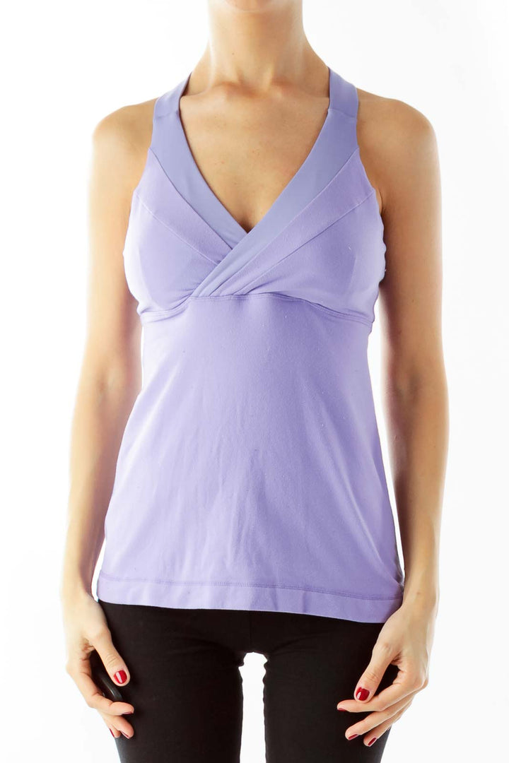 Purple Fitted Yoga Top