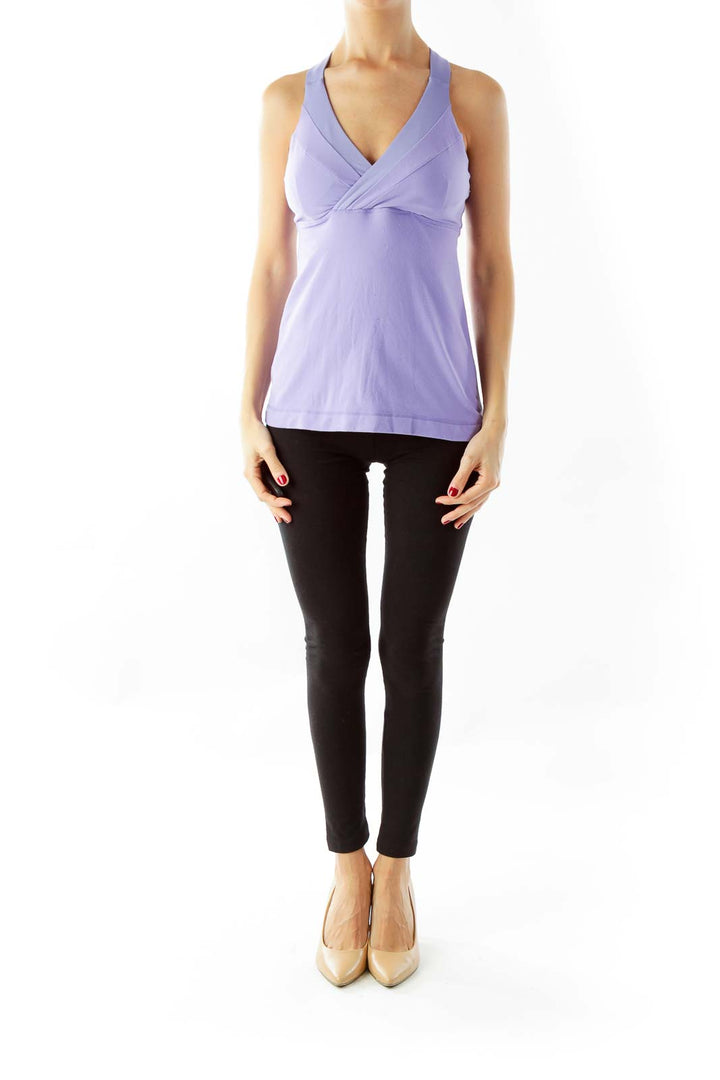 Purple Fitted Yoga Top