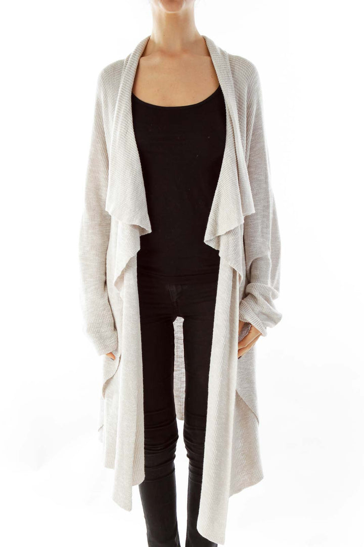 Oatmeal Open Faced Cardigan