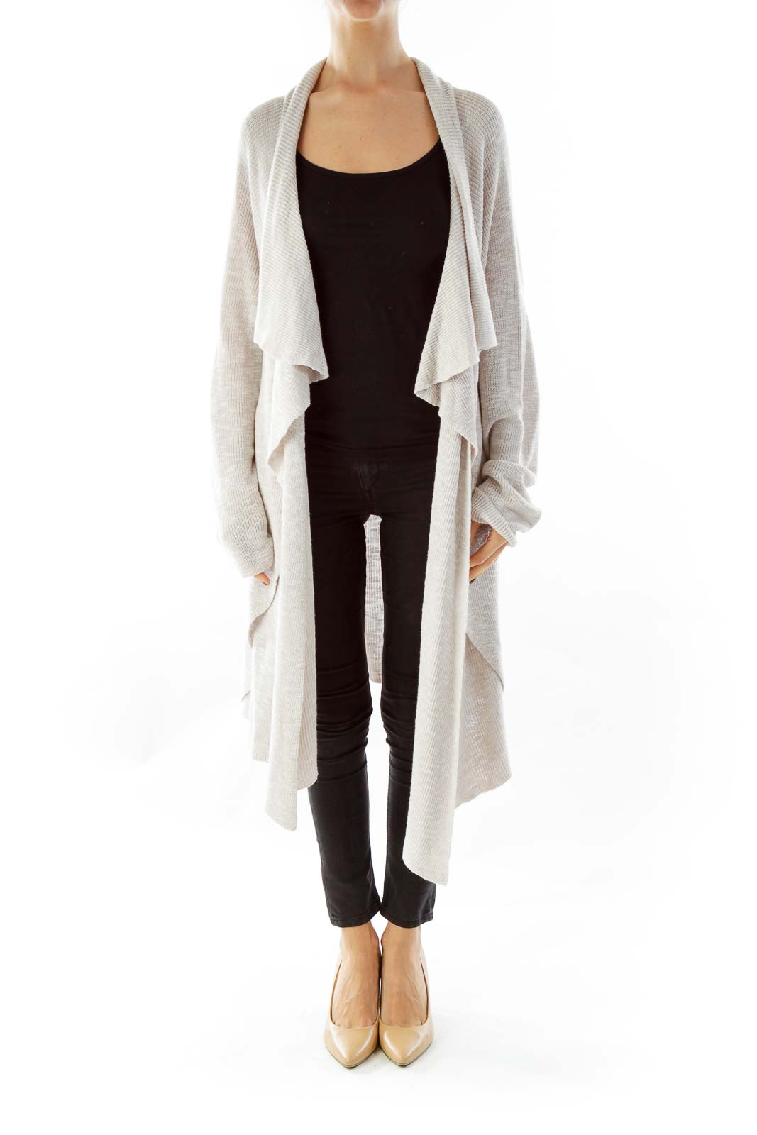 Oatmeal Open Faced Cardigan