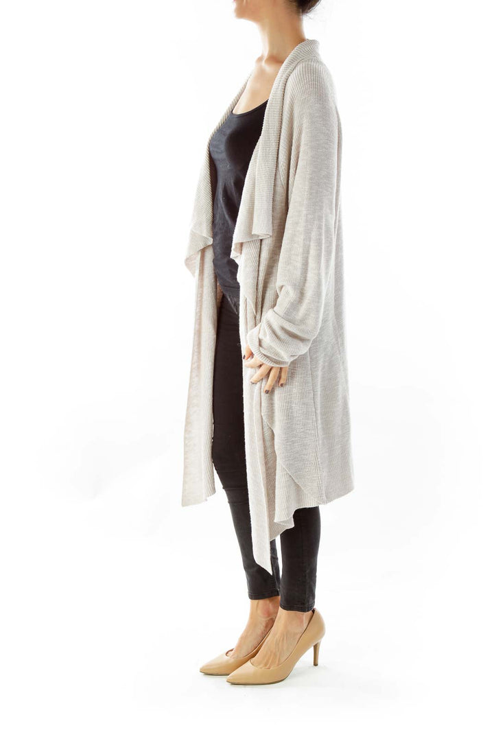 Oatmeal Open Faced Cardigan