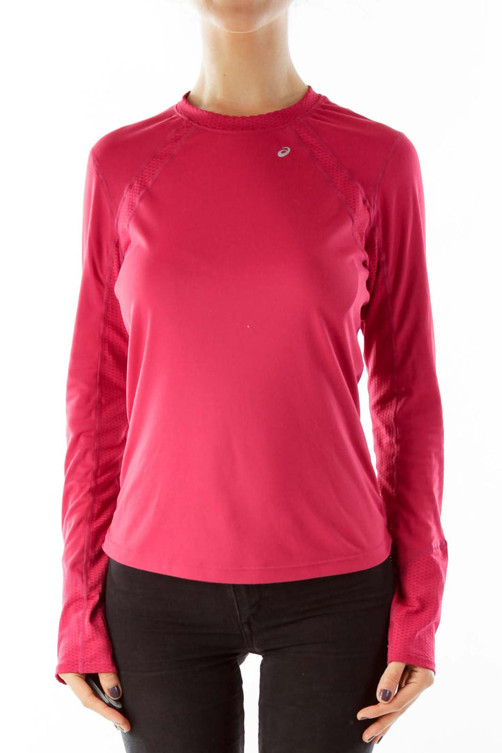 Pink Long Sleeve Sport Top