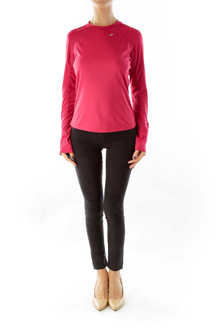 Pink Long Sleeve Sport Top