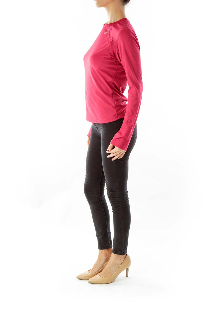 Pink Long Sleeve Sport Top