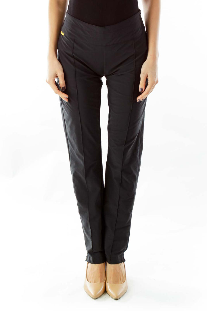 Black Pleated Active Pants