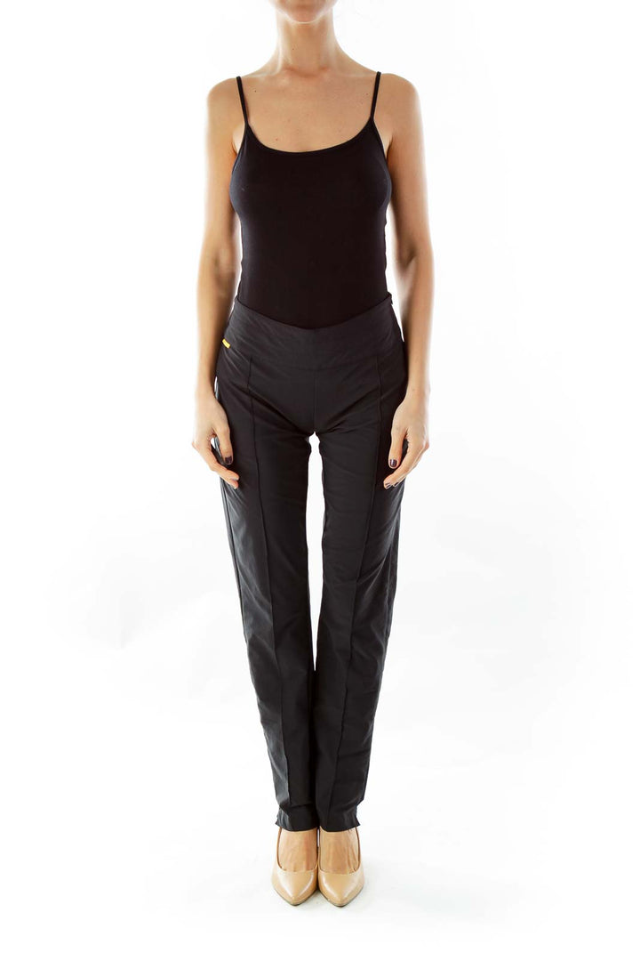 Black Pleated Active Pants