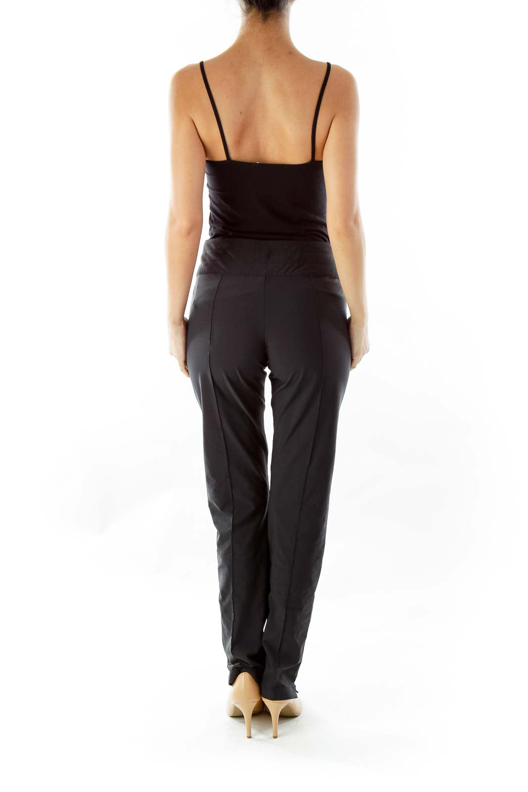 Black Pleated Active Pants