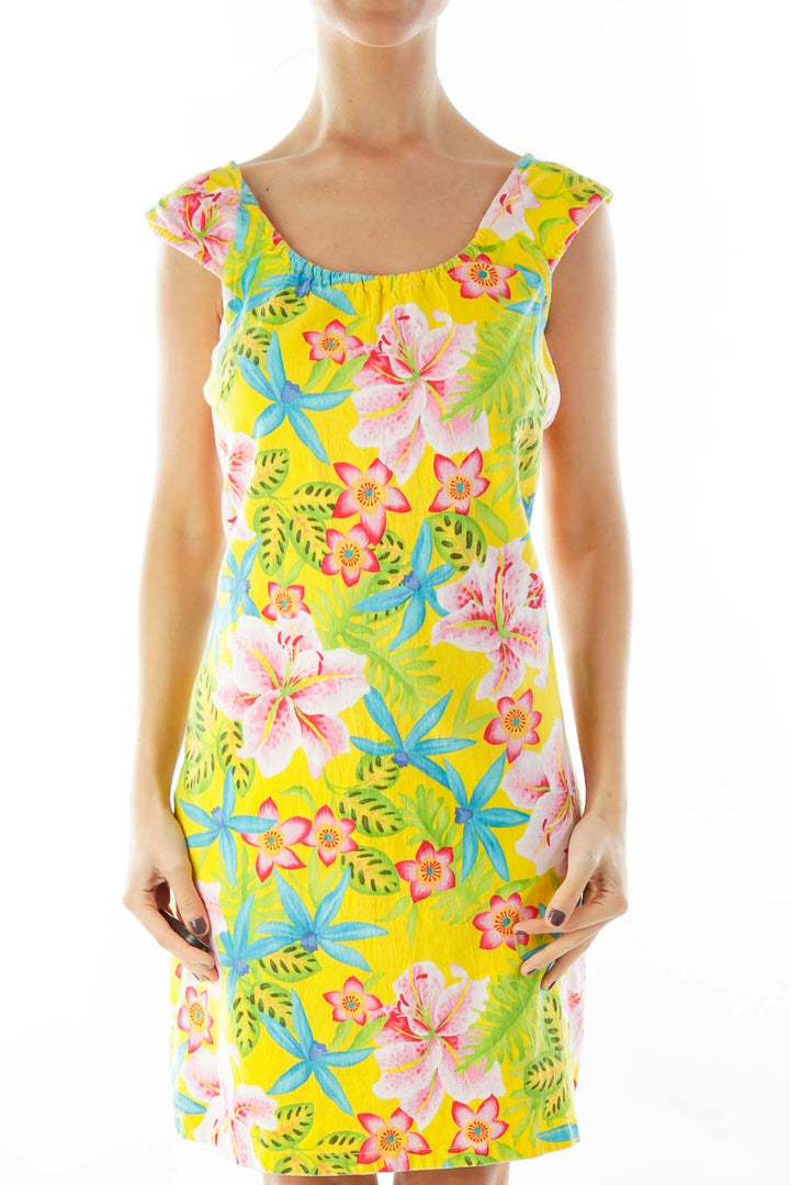 Yellow Floral Day Dress