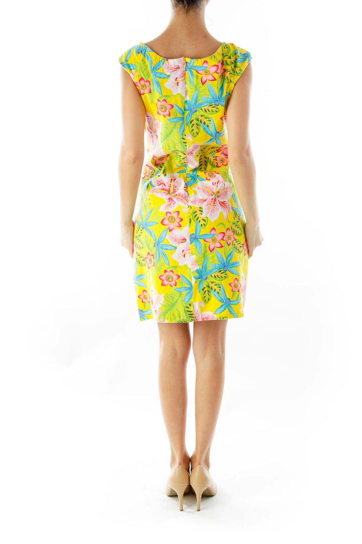 Yellow Floral Day Dress