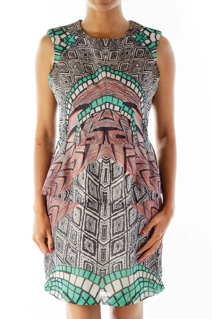 Multicolor Print Day Dress