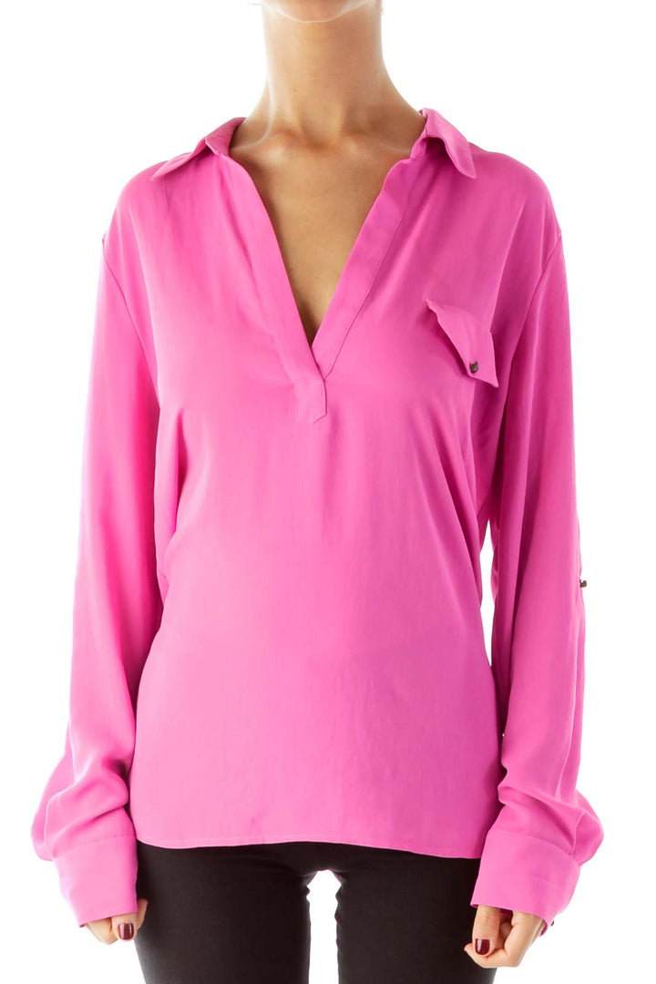 Pink Pocketed Shirt