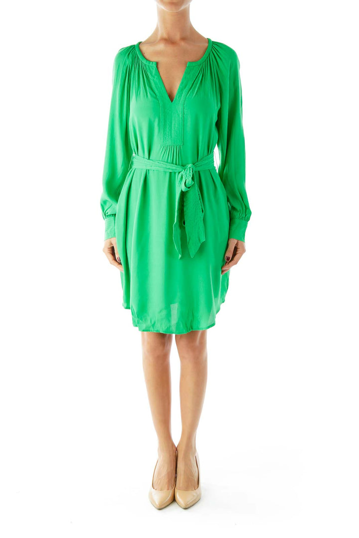 Green Belted Dress