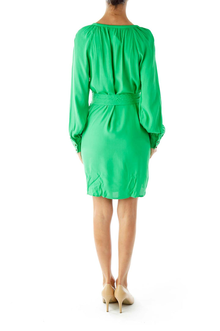 Green Belted Dress