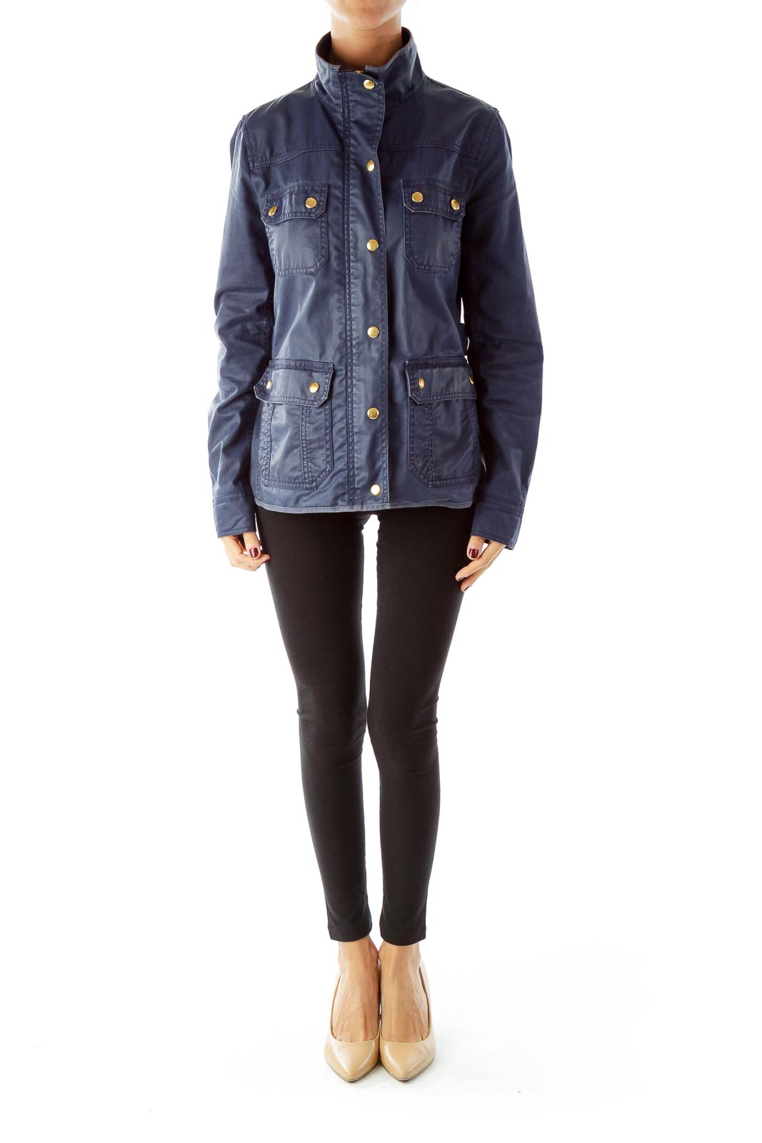 Navy Buttoned Jacket