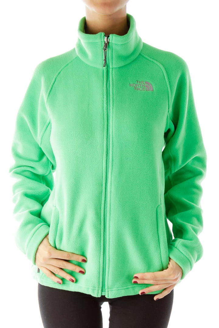 Green Zippered Fleece Jacket