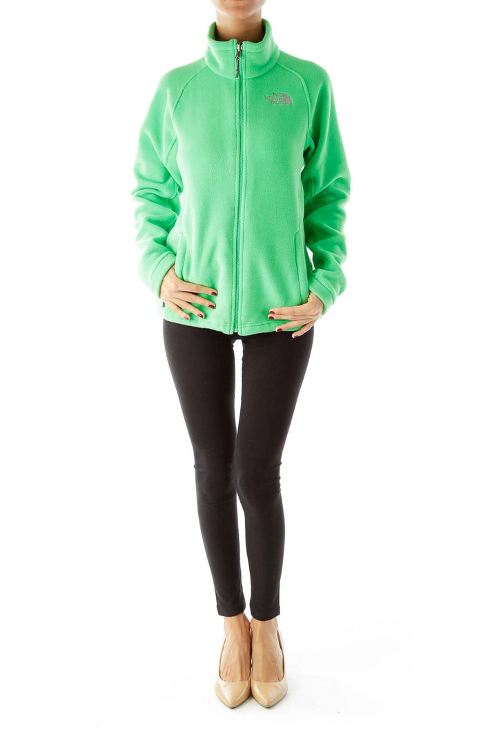 Green Zippered Fleece Jacket