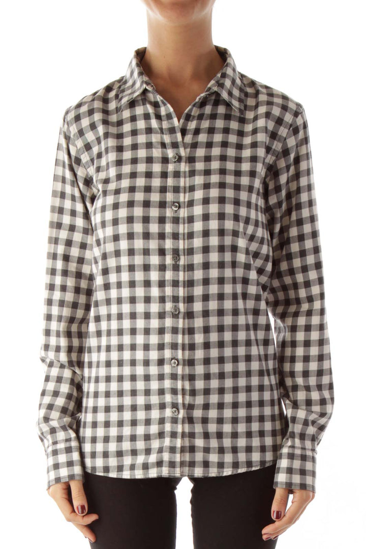 Black White Gingham Shirt