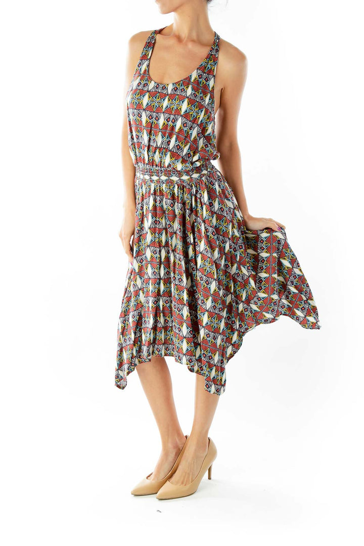 Multicolor Tribal Print Day Dress