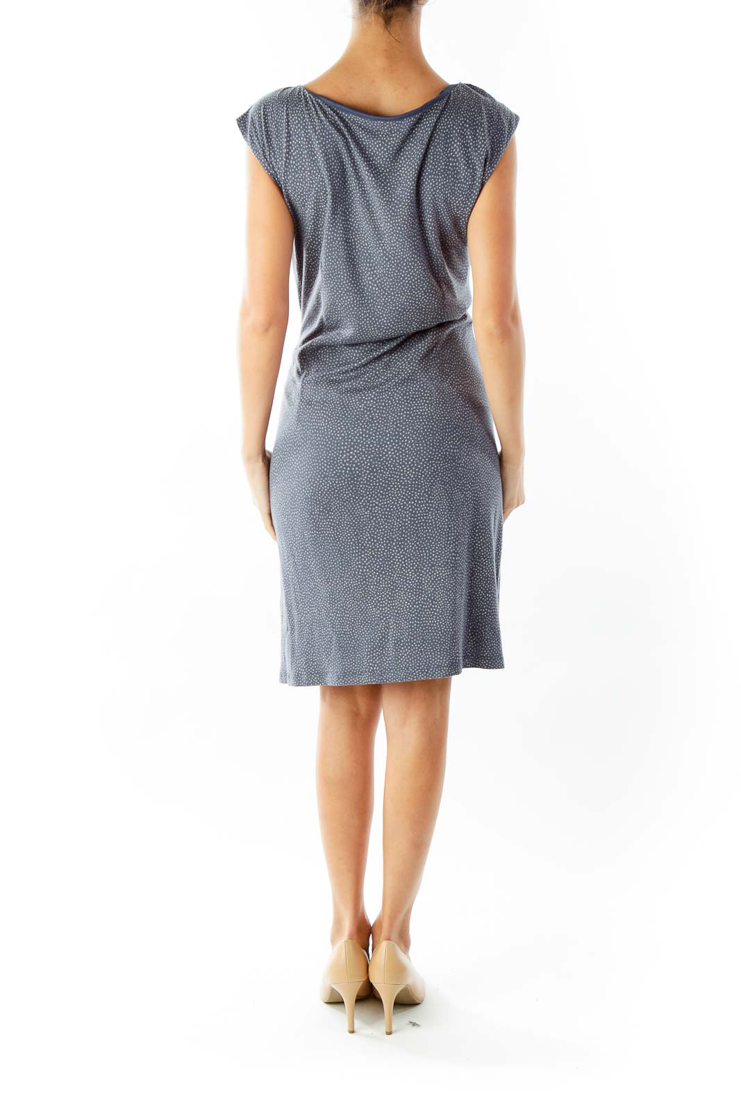 Gray Print Jersey Dress