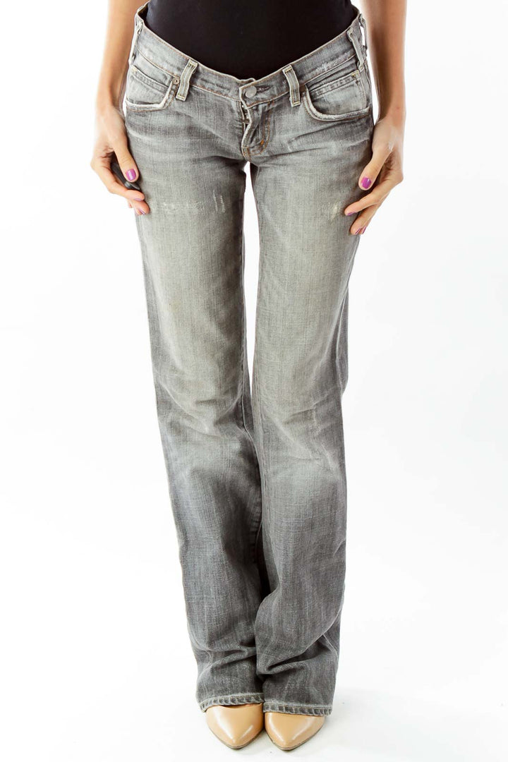 Gray Flared Jeans