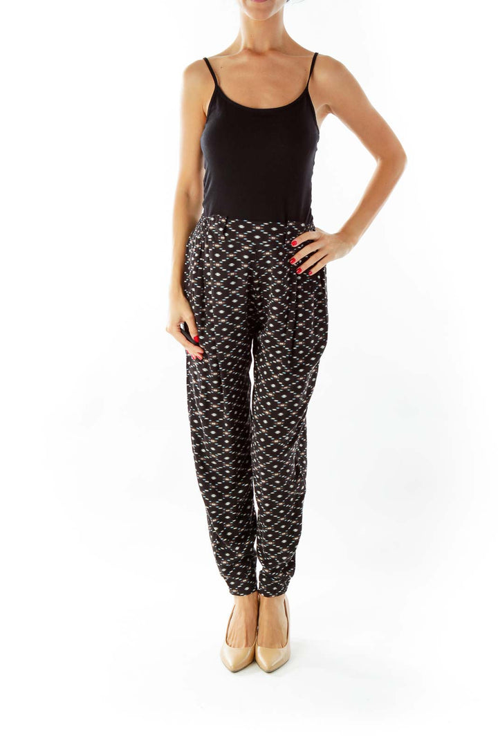 Black Tribal Print Pants