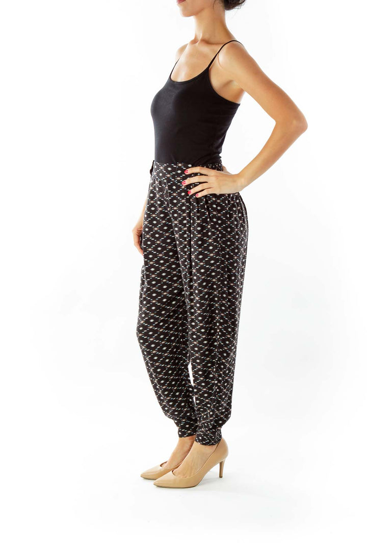 Black Tribal Print Pants