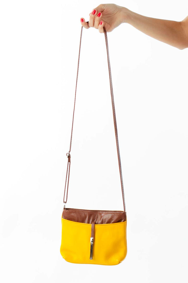 Yellow Brown Shoulder Bag