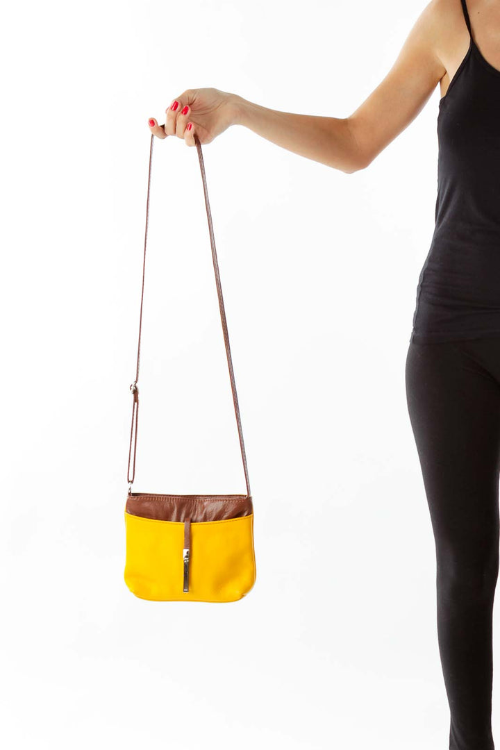 Yellow Brown Shoulder Bag