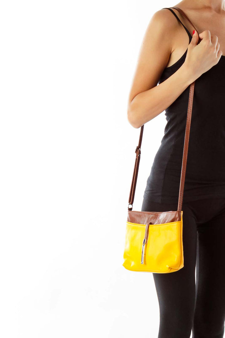 Yellow Brown Shoulder Bag