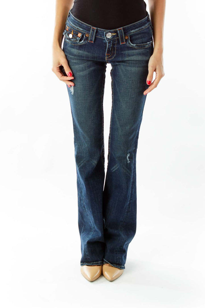 Blue Flare Bottom Jeans