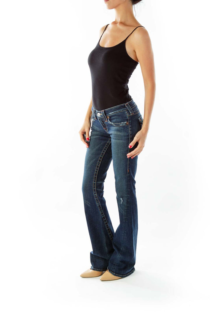 Blue Flare Bottom Jeans