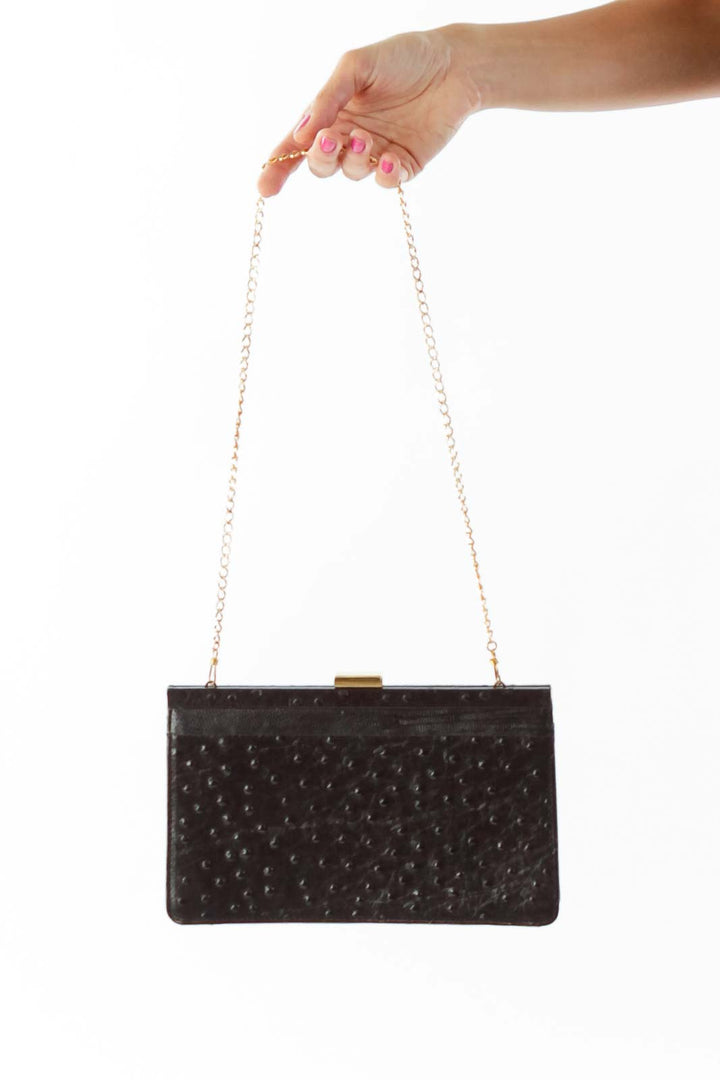 Black Polka Dot Clutch