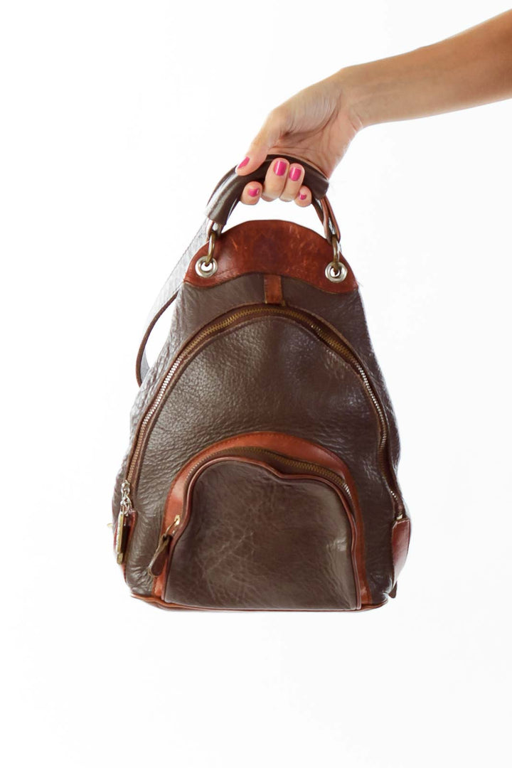 Brown Leather Backpack