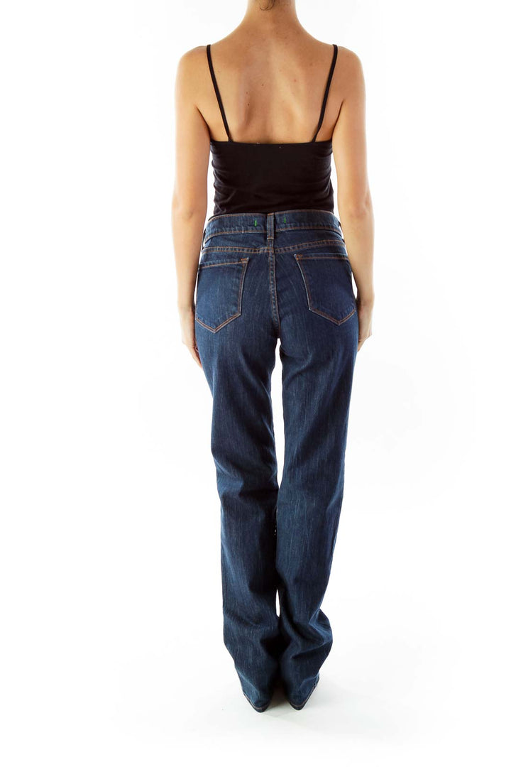 Blue Straight Leg Jeans