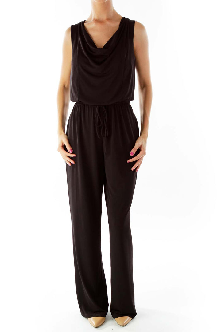 Black Sleeveless Jumpsuit