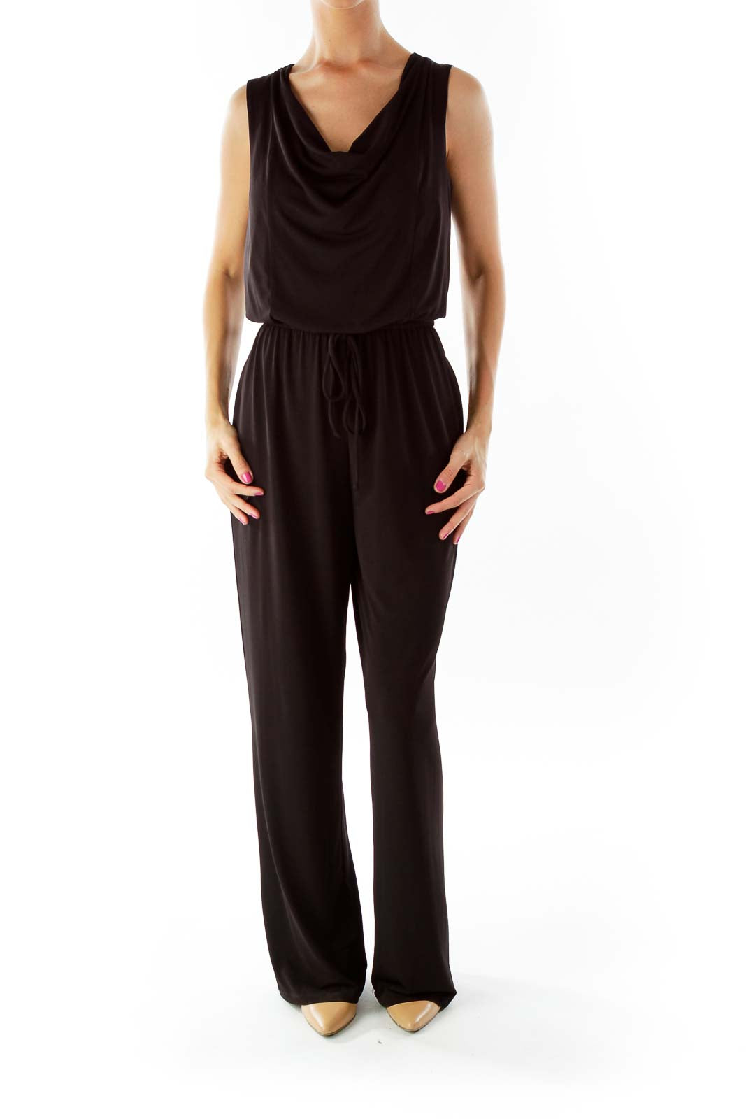 Black Sleeveless Jumpsuit