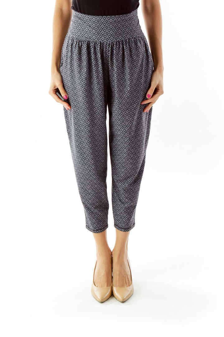 Gray Tribal Cozy Pants