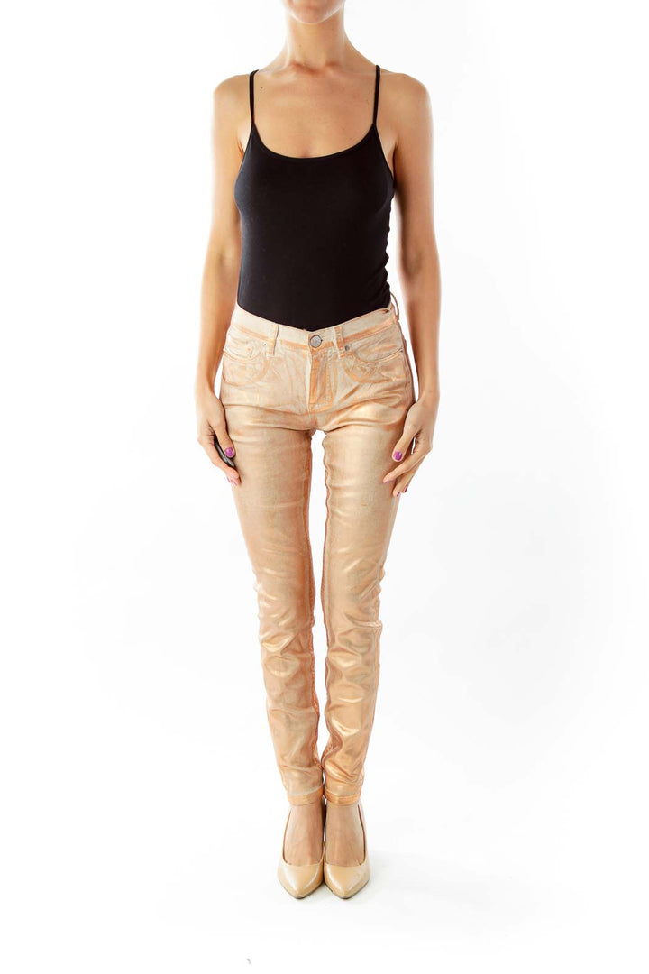 Gold Skinny Jeans