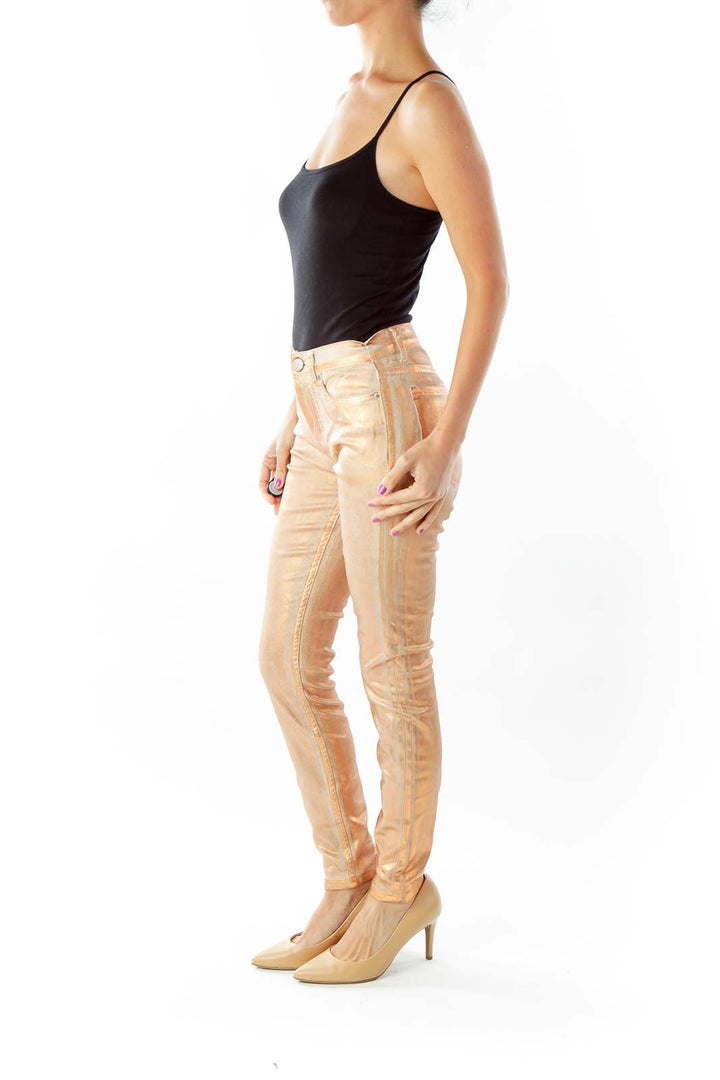 Gold Skinny Jeans