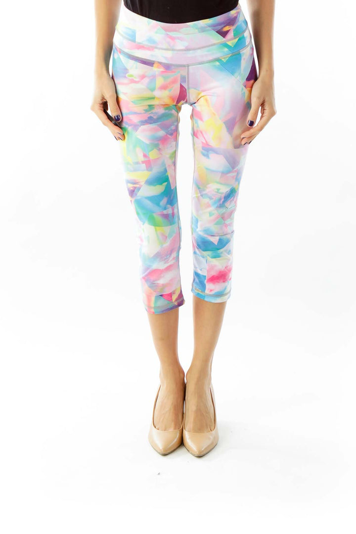 Multicolor Cropped Yoga Pants