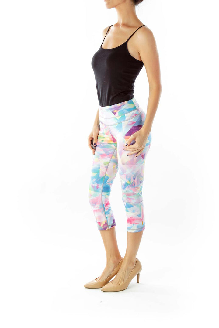 Multicolor Cropped Yoga Pants