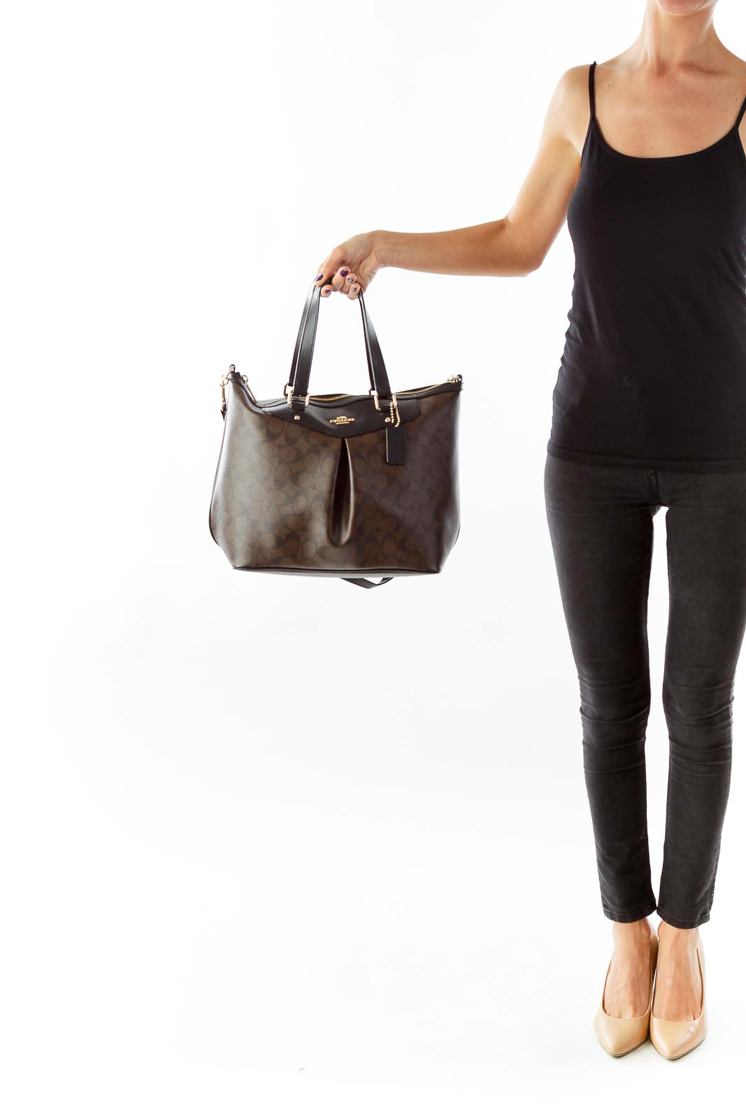 Brown Monogrammed Shoulder Bag