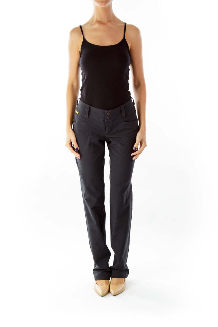 Black Straight leg Sport Pants