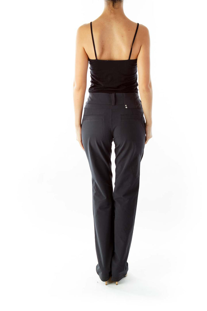 Black Straight leg Sport Pants