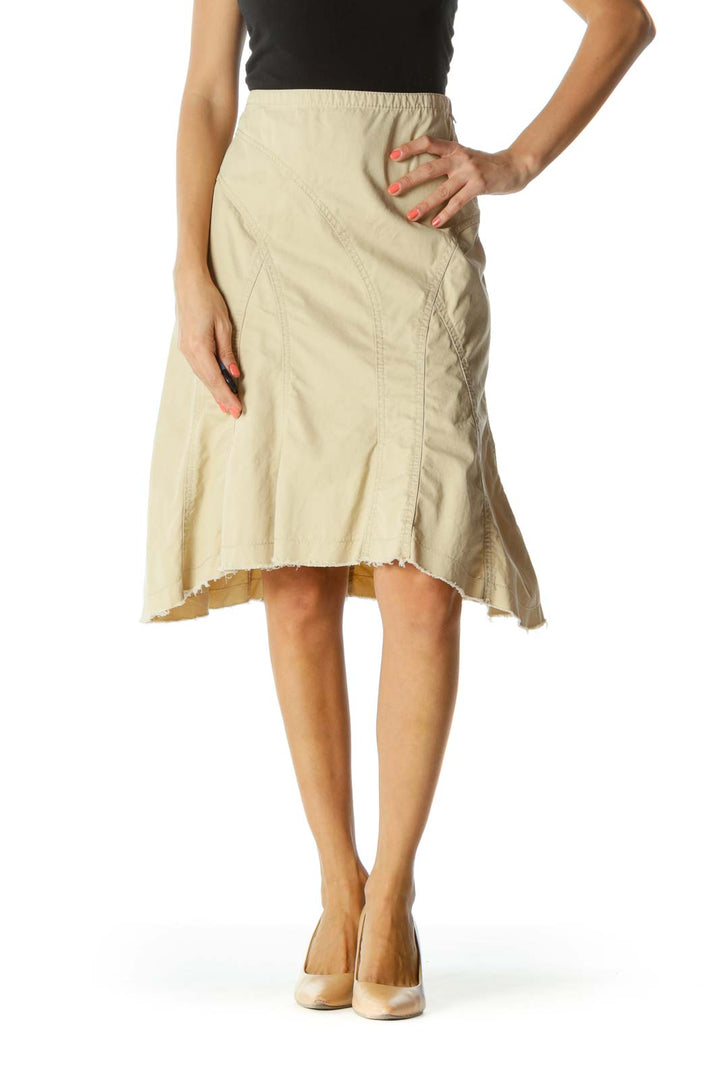 Brown Flared Skirt