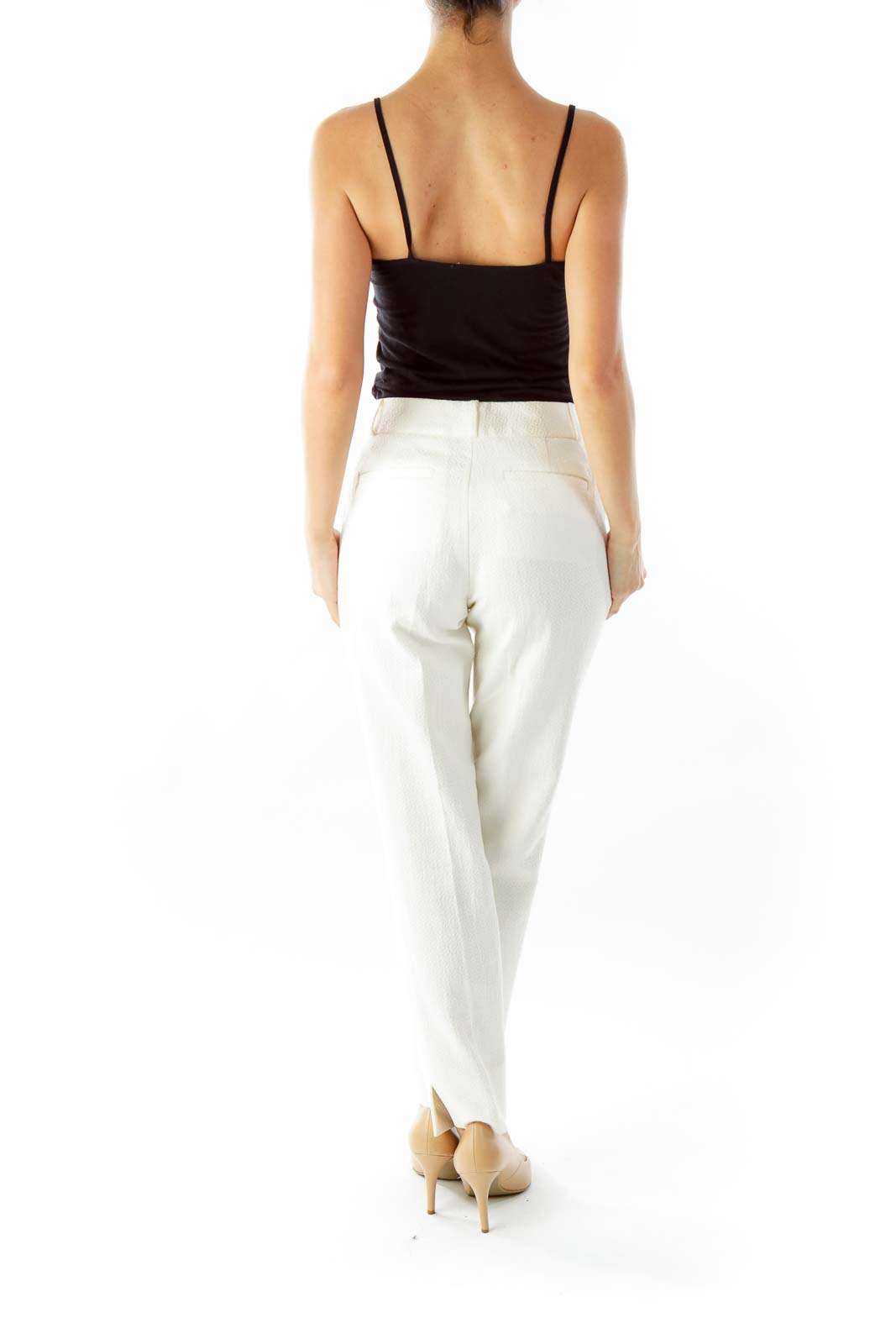 White Aztec Embroidered Pants