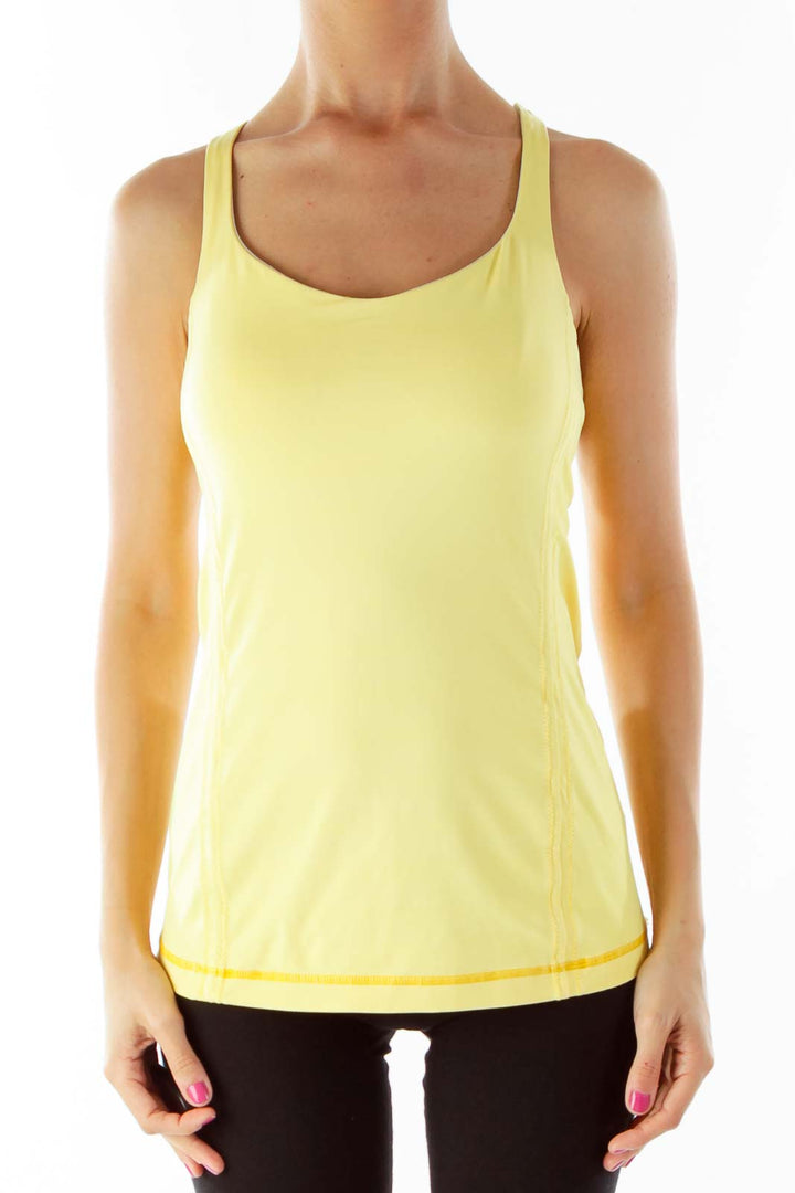 Yellow Racerback Yoga Top