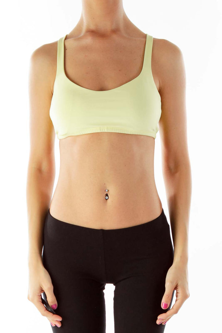 Yellow Racerback Sports Bra